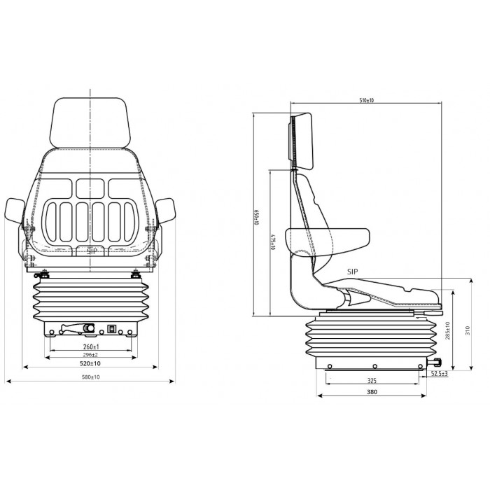CS85 - TOP25 MECHANICAL SUSPENSION SEAT - Image 2